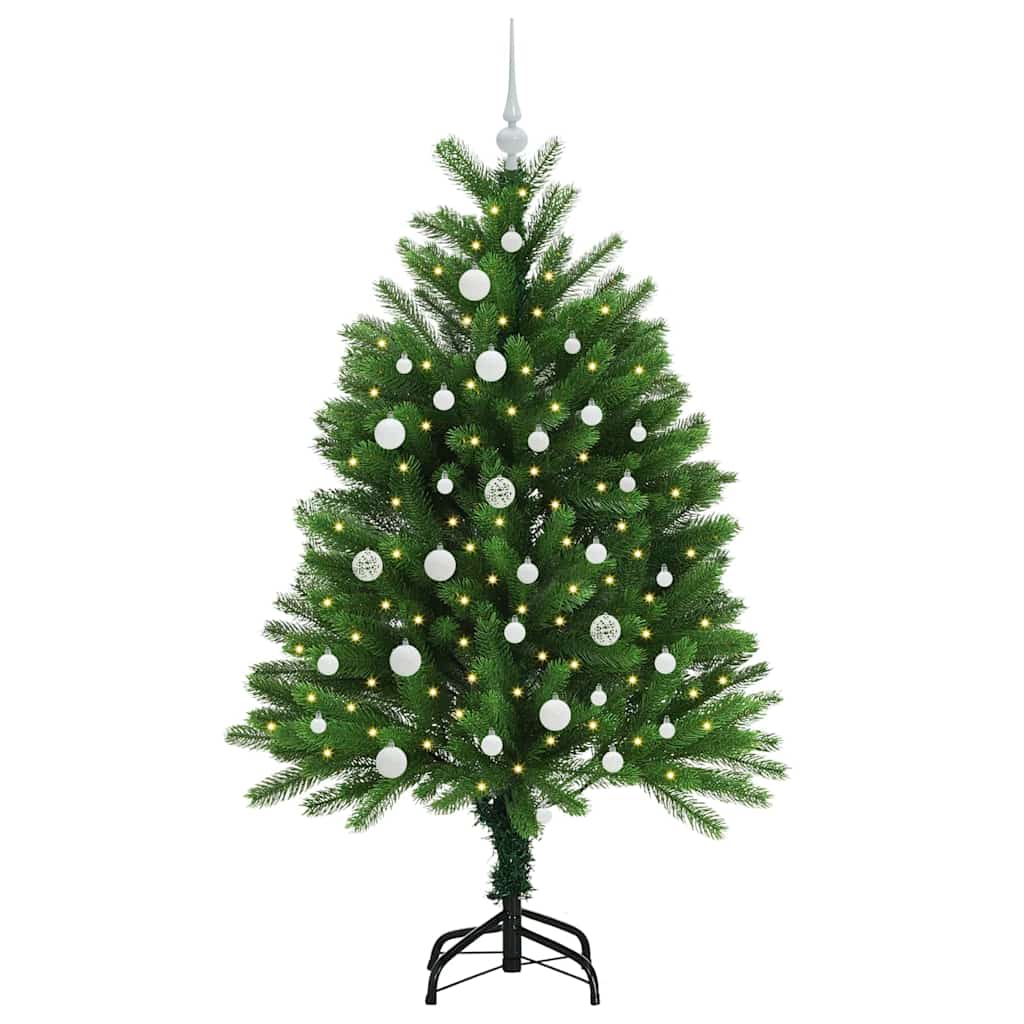 Albero di Natale con 150 LED con supporto-Luci decorative natalizie Verde 120 cm PE 646082