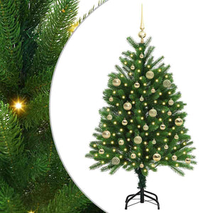 Albero di Natale con 150 LED con supporto Verde 120 cm PE 3396313