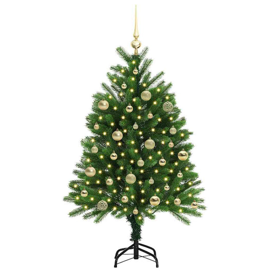 Albero di Natale con 150 LED con supporto-Luci decorative natalizie Verde 120 cm PE 248860