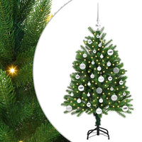 Albero di Natale con 150 LED con supporto-Luci decorative natalizie Verde 120 cm PE 863520