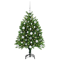Albero di Natale con 150 LED con supporto-Luci decorative natalizie Verde 120 cm PE 863520