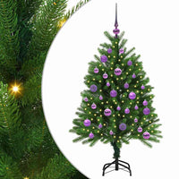 Albero di Natale con 150 LED con supporto-Luci decorative natalizie Verde 120 cm PE 639181