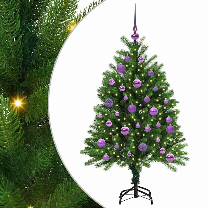 Albero di Natale con 150 LED con supporto-Luci decorative natalizie Verde 120 cm PE 639181