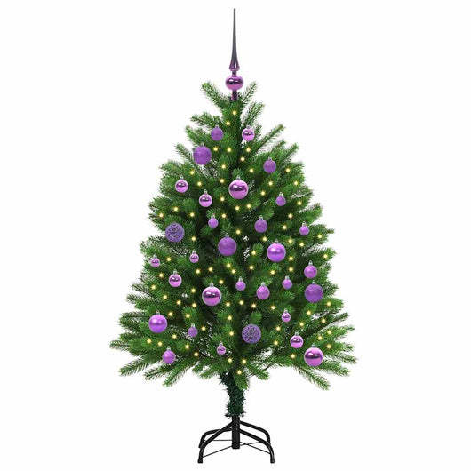 Albero di Natale con 150 LED con supporto-Luci decorative natalizie Verde 120 cm PE 639181