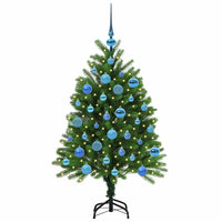 Albero di Natale con 150 LED con supporto Verde 120 cm PE 3396316