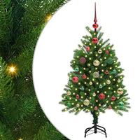 Albero di Natale con 150 LED con supporto-Luci decorative natalizie Verde 120 cm PE 859517