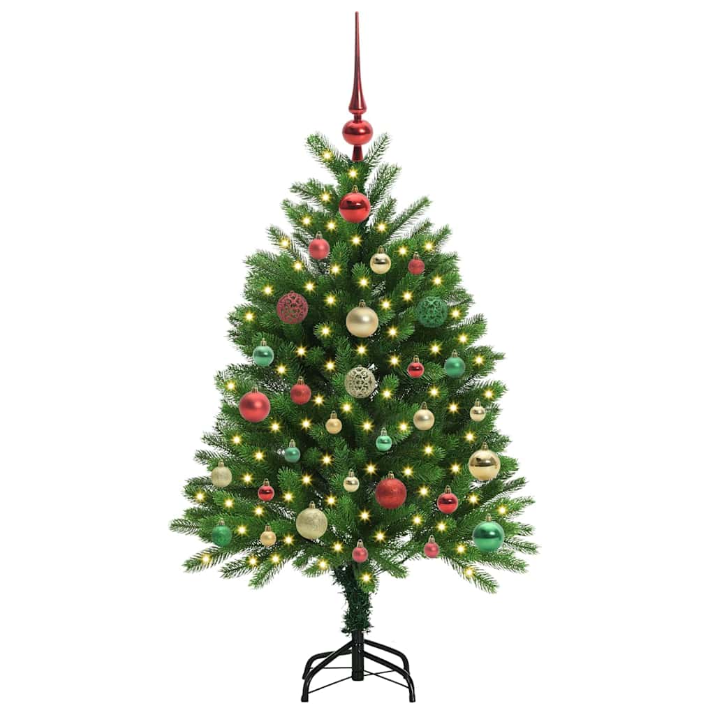 Albero di Natale con 150 LED con supporto-Luci decorative natalizie Verde 120 cm PE 859517