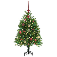 Albero di Natale con 150 LED con supporto-Luci decorative natalizie Verde 120 cm PE 859517