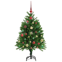 Albero di Natale con 150 LED con supporto-Luci decorative natalizie Verde 120 cm PE 859517