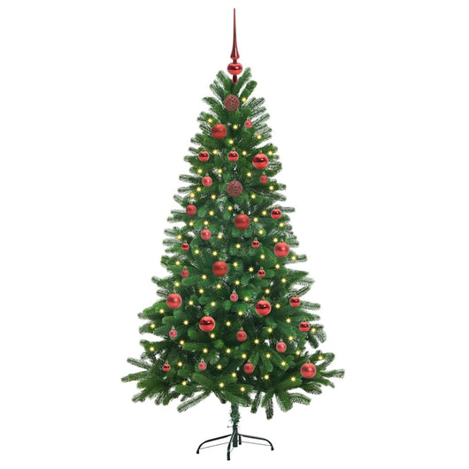 Albero di Natale con 150 LED con supporto-Luci decorative natalizie Verde 150 cm PE 211889
