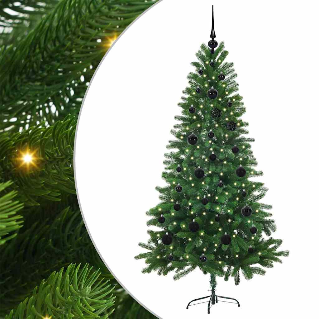 Albero di Natale con 150 LED con supporto-Luci decorative natalizie Verde 150 cm PE 367409