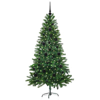 Albero di Natale con 150 LED con supporto-Luci decorative natalizie Verde 150 cm PE 367409