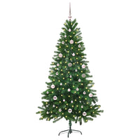Albero di Natale con 150 LED con supporto-Luci decorative natalizie Verde 150 cm PE 776519