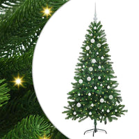 Albero di Natale con 150 LED con supporto-Luci decorative natalizie Verde 150 cm PE 660896