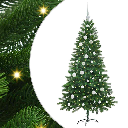 Albero di Natale con 150 LED con supporto-Luci decorative natalizie Verde 150 cm PE 660896