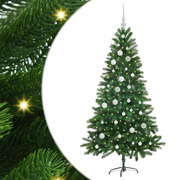 Albero di Natale con 150 LED con supporto-Luci decorative natalizie Verde 150 cm PE 660896