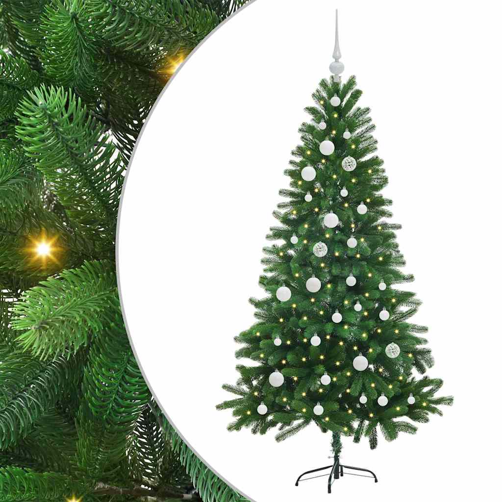 Albero di Natale con 150 LED con supporto Verde 150 cm PE 3396321