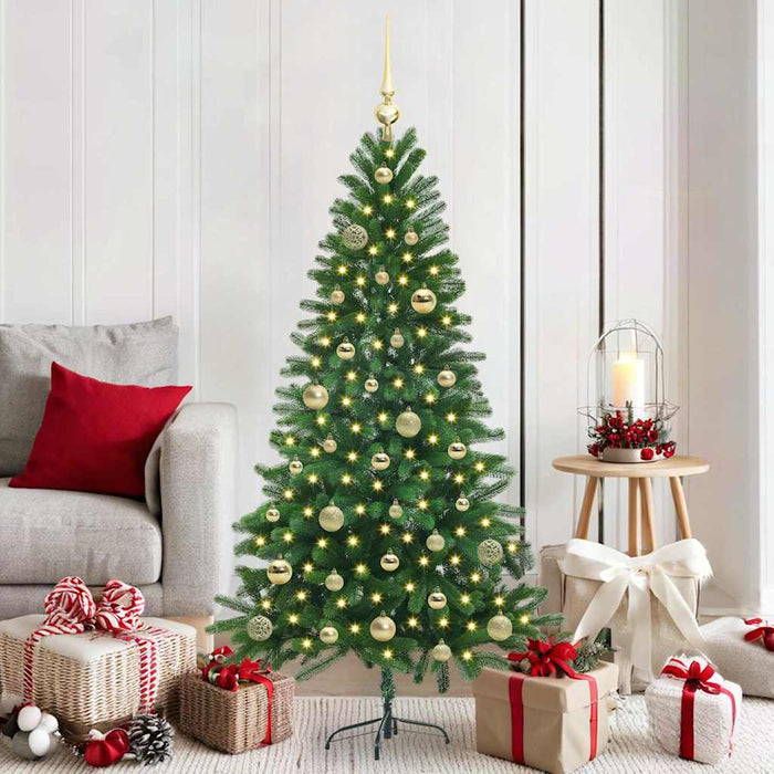 Albero di Natale con 150 LED con supporto Verde 150 cm PE 3396322