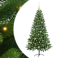 Albero di Natale con 150 LED con supporto-Luci decorative natalizie Verde 150 cm PE 121362