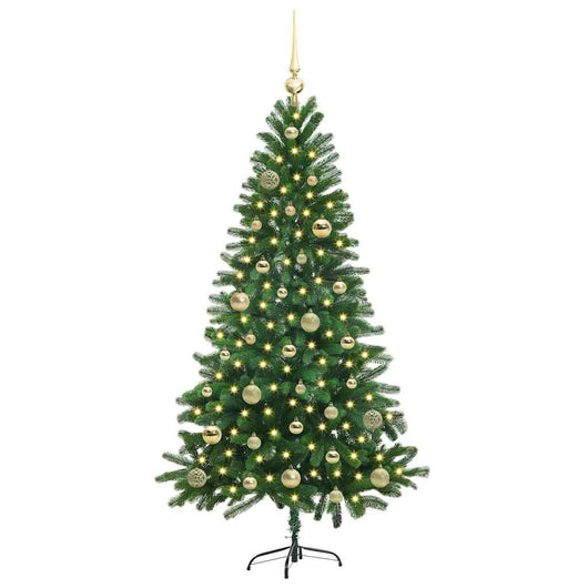 Albero di Natale con 150 LED con supporto-Luci decorative natalizie Verde 150 cm PE 121362