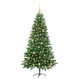 Albero di Natale con 150 LED con supporto Verde 150 cm PE 3396322