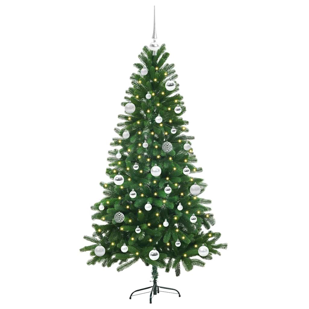 Albero di Natale con 150 LED con supporto Verde 150 cm PE 3396323