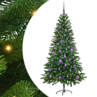 Albero di Natale con 150 LED con supporto-Luci decorative natalizie Verde 150 cm PE 595438