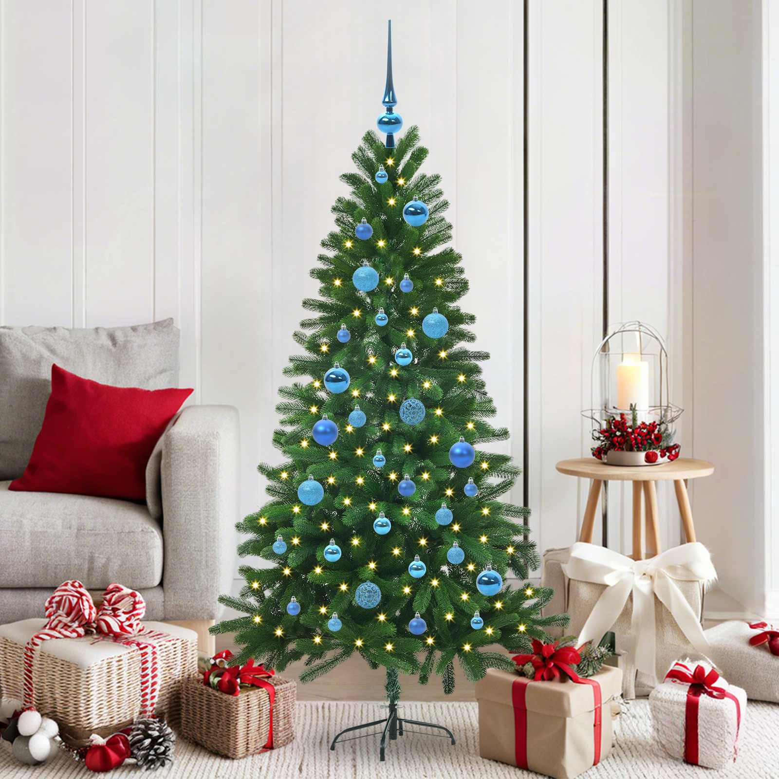 Albero di Natale con 150 LED con supporto Verde 150 cm PE 3396325