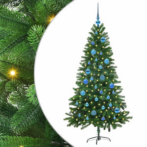 Albero di Natale con 150 LED con supporto Verde 150 cm PE 3396325