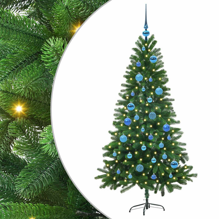Albero di Natale con 150 LED con supporto Verde 150 cm PE 3396325