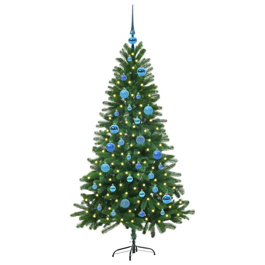 Albero di Natale con 150 LED con supporto-Luci decorative natalizie Verde 150 cm PE 318106