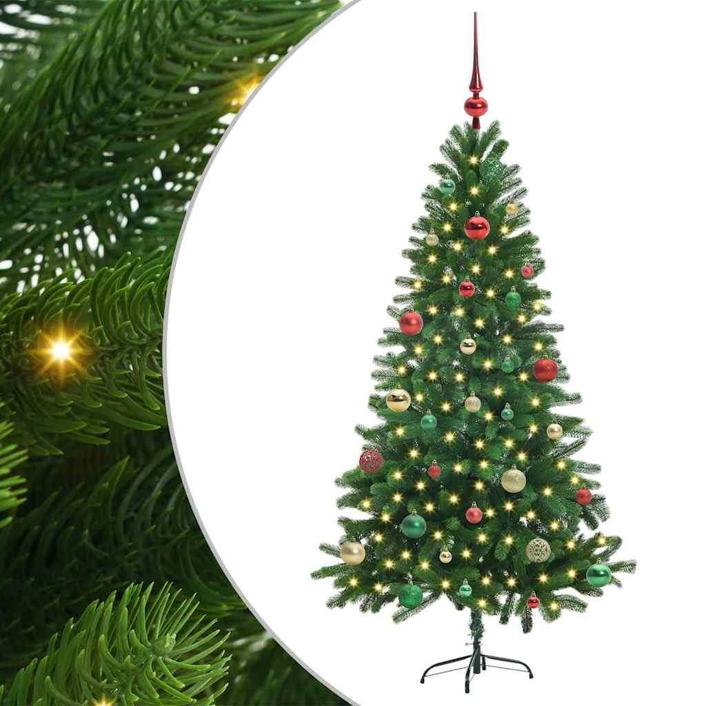 Albero di Natale con 150 LED con supporto Verde 150 cm PE 3396326