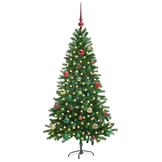 Albero di Natale con 150 LED con supporto-Luci decorative natalizie Verde 150 cm PE 673738
