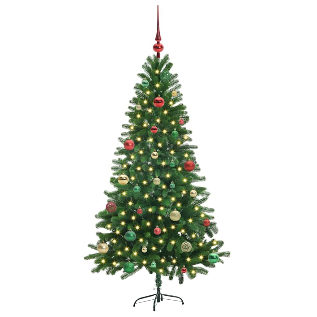 Albero di Natale con 150 LED con supporto Verde 150 cm PE 3396326