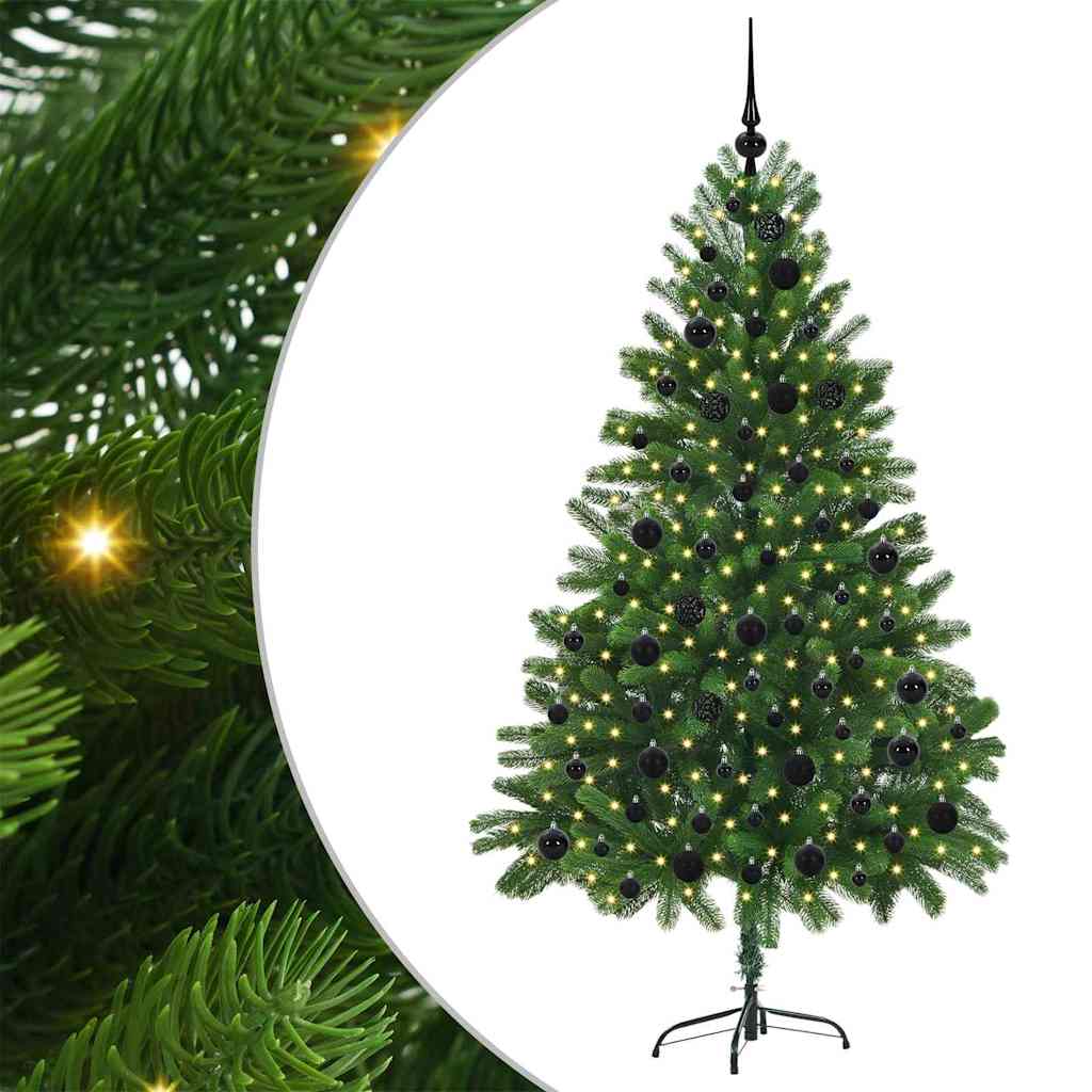Albero di Natale con 300 LED con supporto-Luci decorative natalizie Verde 180 cm PE 579218