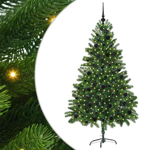 Albero di Natale con 300 LED con supporto-Luci decorative natalizie Verde 180 cm PE 579218