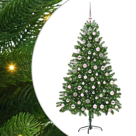 Albero di Natale con 300 LED con supporto-Luci decorative natalizie Verde 180 cm PE 326607