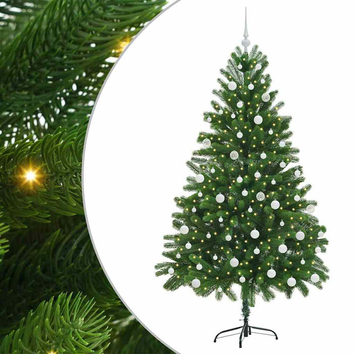 Albero di Natale con 300 LED con supporto-Luci decorative natalizie Verde 180 cm PE 514100