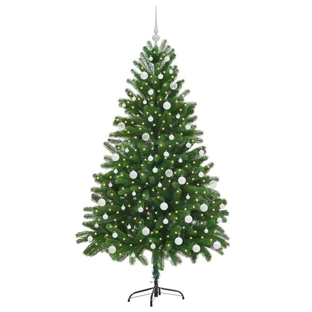 Albero di Natale con 300 LED con supporto-Luci decorative natalizie Verde 180 cm PE 514100