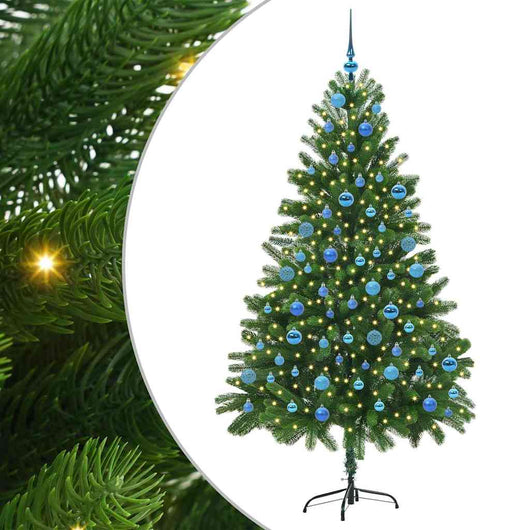 Albero di Natale con 300 LED con supporto-Luci decorative natalizie Verde 180 cm PE 576931