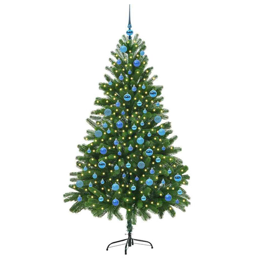 Albero di Natale con 300 LED con supporto-Luci decorative natalizie Verde 180 cm PE 576931