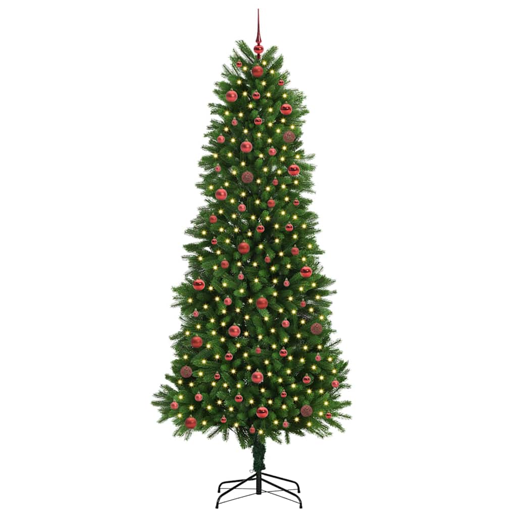 Albero di Natale con 300 LED con supporto-Luci decorative natalizie Verde 240 cm PE 435194