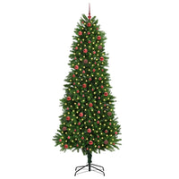 Albero di Natale con 300 LED con supporto-Luci decorative natalizie Verde 240 cm PE 435194
