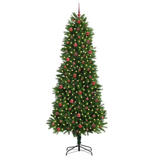 Albero di Natale con 300 LED con supporto-Luci decorative natalizie Verde 240 cm PE 435194