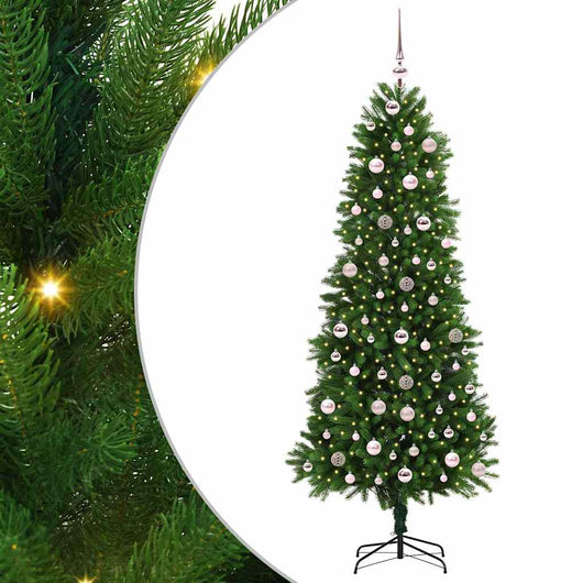 Albero di Natale con 300 LED con supporto-Luci decorative natalizie Verde 240 cm PE 277853