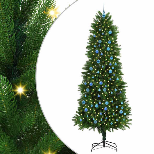 Albero di Natale con 300 LED con supporto-Luci decorative natalizie Verde 240 cm PE 423727