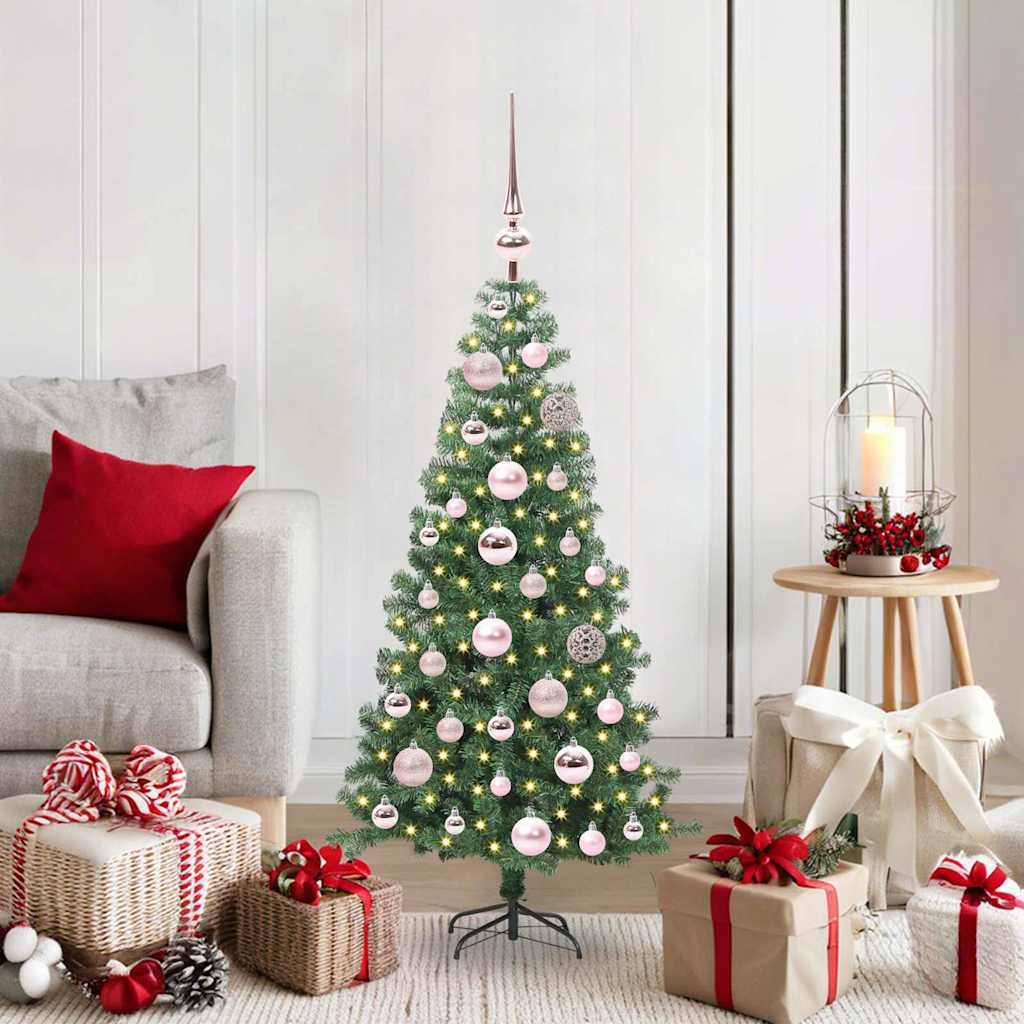 Albero di Natale con 150 LED con supporto Verde 120 cm PVC 3396360