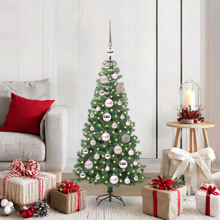 Albero di Natale con 150 LED con supporto Verde 120 cm PVC 3396360