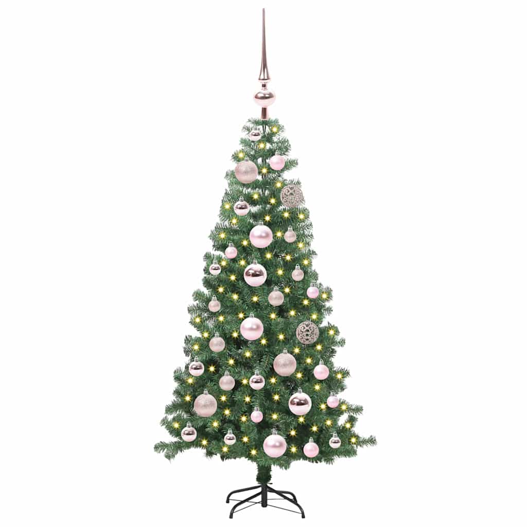 Albero di Natale con 150 LED con supporto Verde 120 cm PVC 3396360