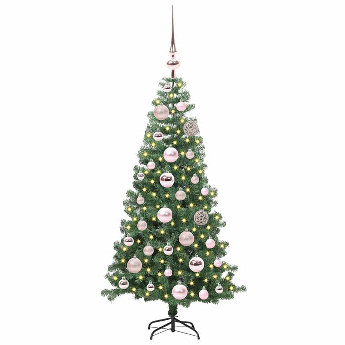 Albero di Natale con 150 LED con supporto Verde 120 cm PVC 3396360